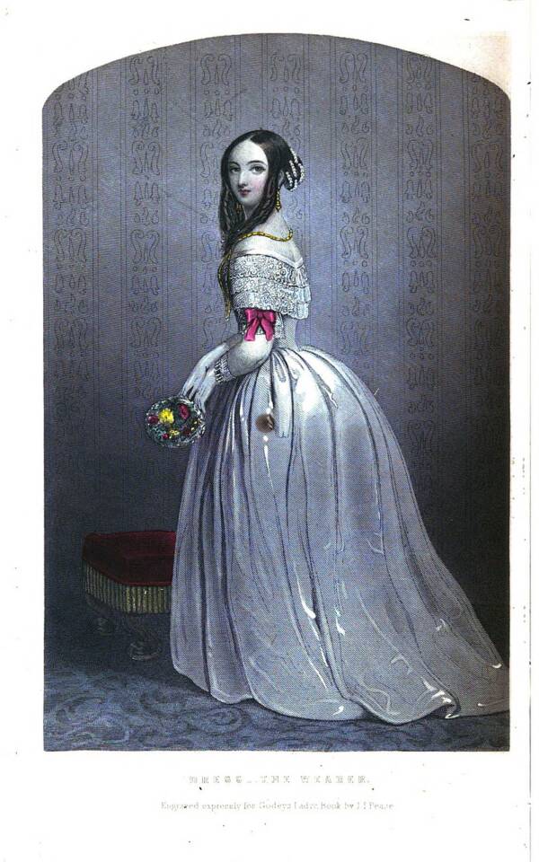 Dress 1851 fashion plate - Sarah Hale